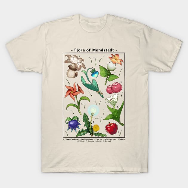 Flora of Mondstadt T-Shirt by Milmino